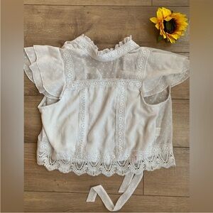 Mi Ami tie up back blouse size large